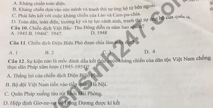 De thi giua ki 2 nam 2021 mon Su lop 9 TH-THCS Nguyen Xa