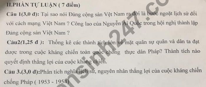 De thi giua ki 2 nam 2021 mon Su lop 9 TH-THCS Nguyen Xa