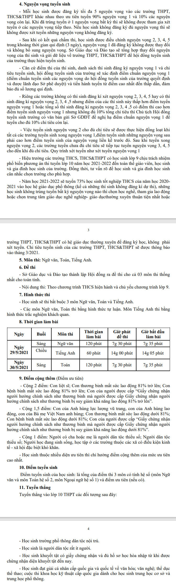 Thong tin tuyen sinh vao lop 10 Vinh Long 2021