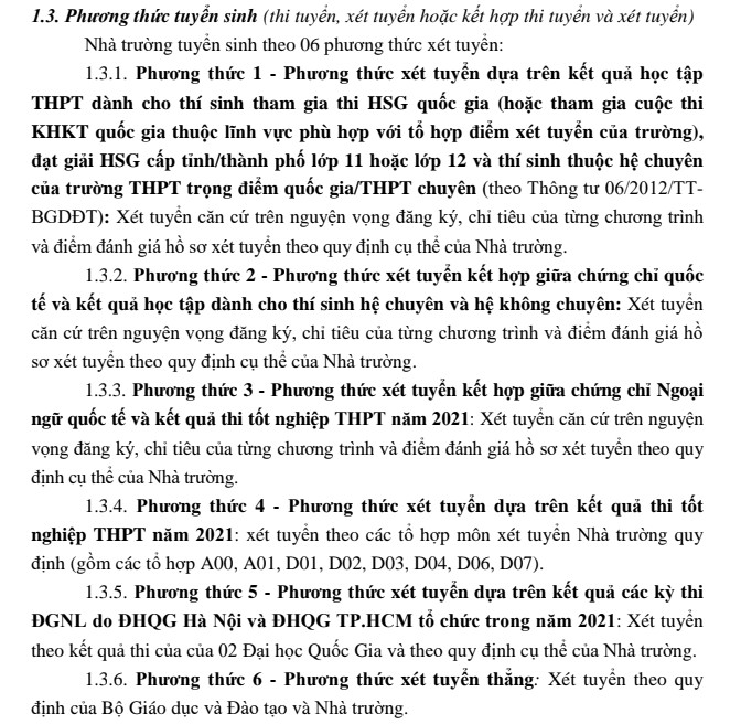 Dai hoc Ngoai thuong cong bo de an tuyen sinh 2021 - Chinh thuc