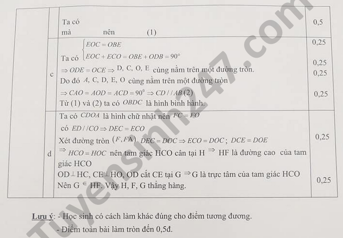 De thi hoc ki 2 Toan lop 9 Phong GD Thach That nam 2021-co dap an