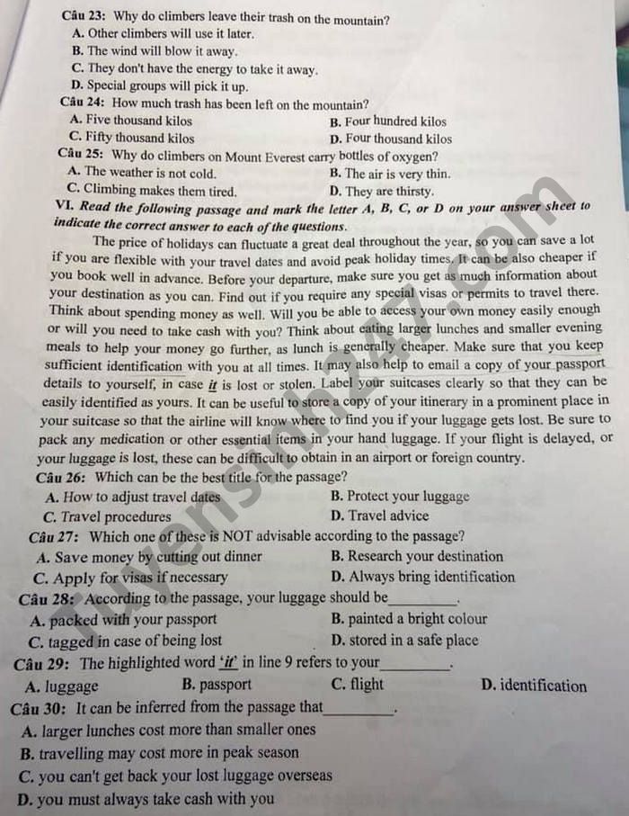 De kiem tra kien thuc lan 4 Phong GD Vinh Yen - bai thi To hop 2021
