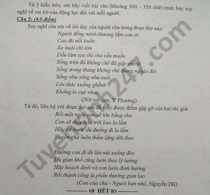 De thi hoc ki 2 nam 2021 mon Van lop 9 Phong GD Quan 10