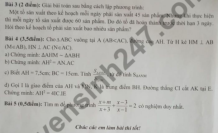 De thi hoc ki 2 nam 2021 THCS Duyen Ha lop 8 mon Toan