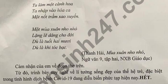 De thi ki 2 nam 2021 THCS An Thanh lop 9 mon Van