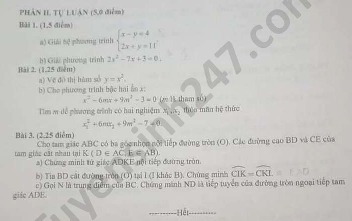 De thi hoc ki 2 mon Toan lop 9 nam 2021 So GD Quang Nam