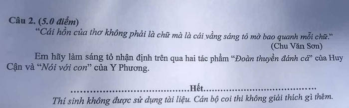 Dap an de thi vao lop 10 mon Van Chuyen - Vung Tau nam 2021