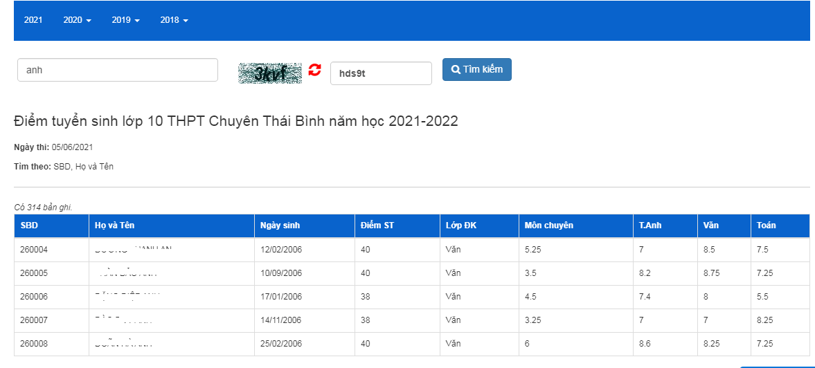 Tinh dau tien cong bo diem thi vao lop 10 THPT chuyen 2021