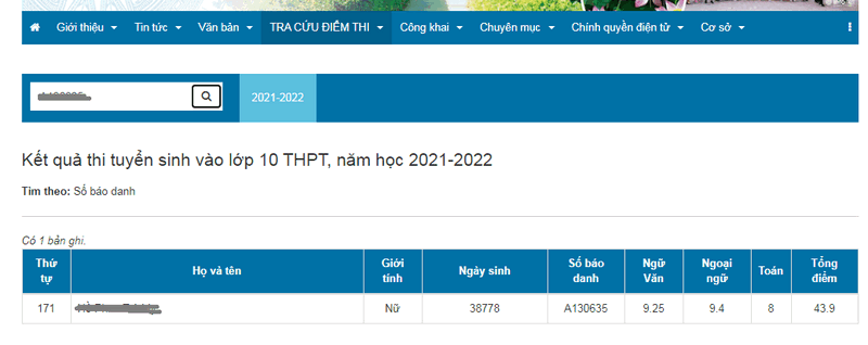 Da co diem thi vao lop 10 Nghe An nam 2021