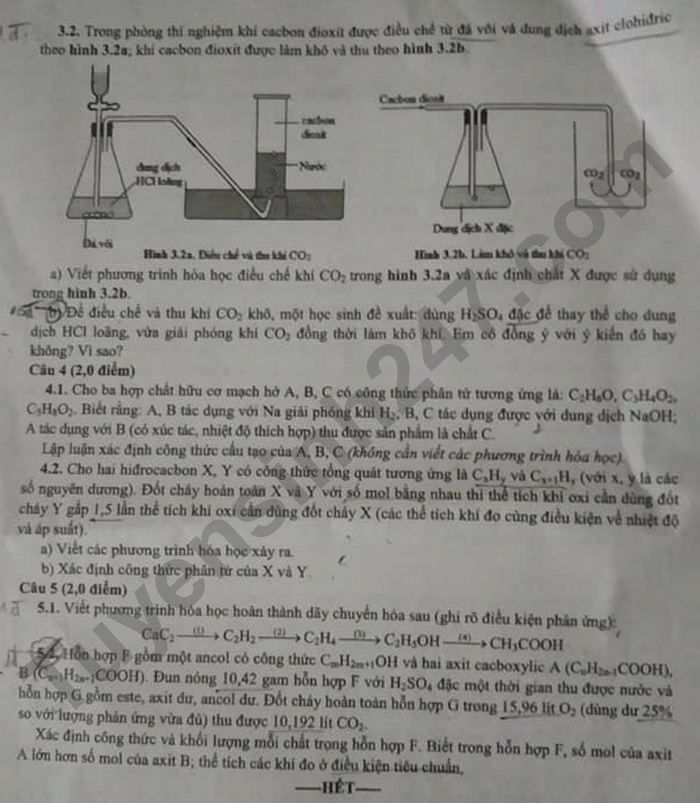 De thi vao lop 10 mon Hoa chuyen - Tuyen Quang 2021
