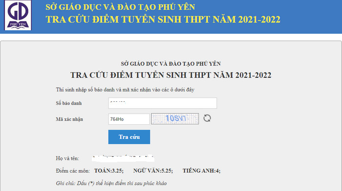 Da co diem thi vao lop 10 tinh Phu Yen nam 2021