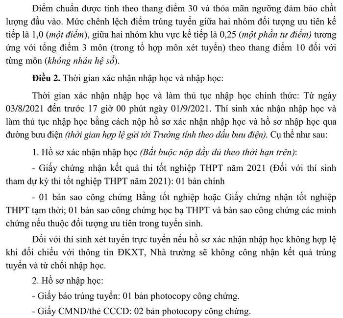 Dai hoc Tai nguyen va Moi truong Ha Noi cong bo diem chuan hoc ba 2021 dot 2