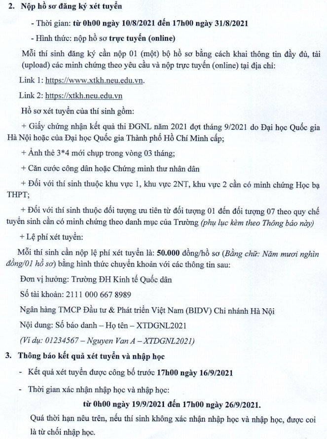 Dai hoc Kinh te Quoc dan tuyen 54 thi sinh dac cach tot nghiep 2021
