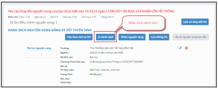 Huong dan dieu chinh nguyen vong truc tuyen 2021 - Chi tiet