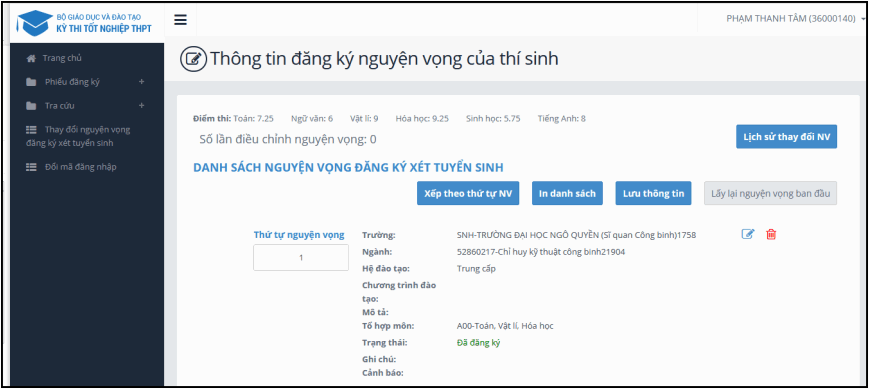 Huong dan dieu chinh nguyen vong truc tuyen 2021 - Chi tiet