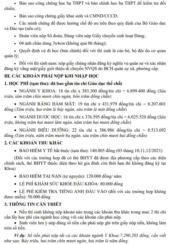 Khoa Y Duoc - Dai hoc Da Nang huong dan nhap hoc nam 2021
