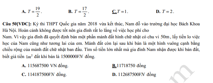 De thi giua ki 1 lop 12 mon Toan 2021 - THPT Chu Van An