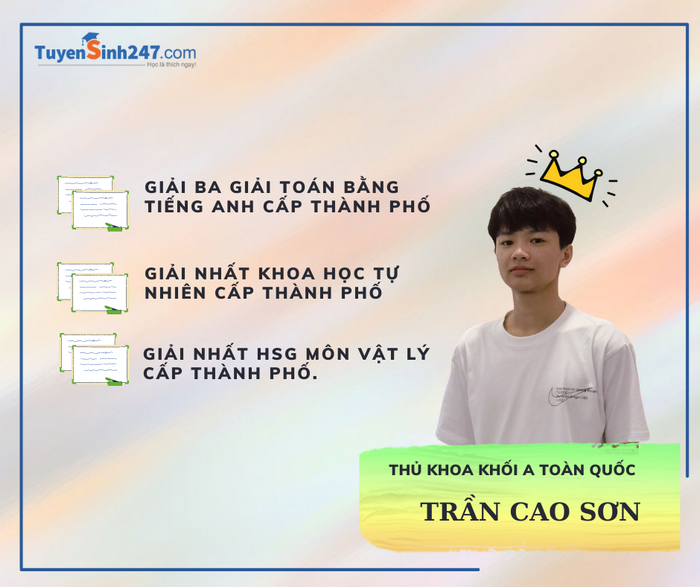 Thu khoa khoi A toan quoc: Khiem ton, gioi giang cung thanh tich van nguoi nguong mo