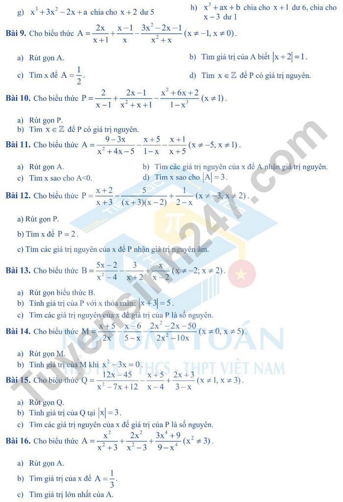De cuong on tap hoc ki 1 Toan 8 nam 2021 - Archimedes School