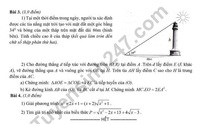 De thi ki 1 lop 9 mon Toan 2021 - 2022 So GD Nam Dinh