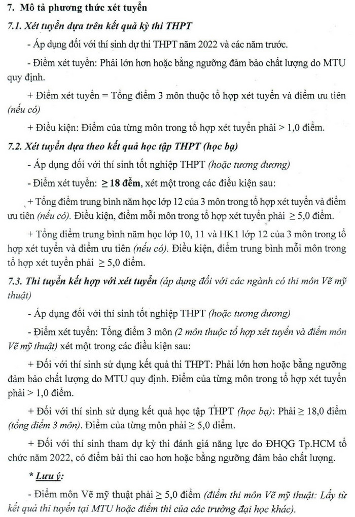 Thong tin tuyen sinh Dai hoc Xay dung Mien Tay 2022