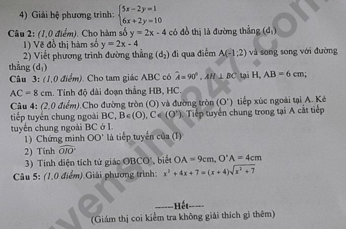 De thi ki 1 mon Toan 9 Huyen Kim Boi nam 2021