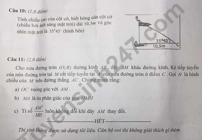 De kiem tra cuoi ki 1 lop 9 So GD Cam Lo 2021 - mon Toan