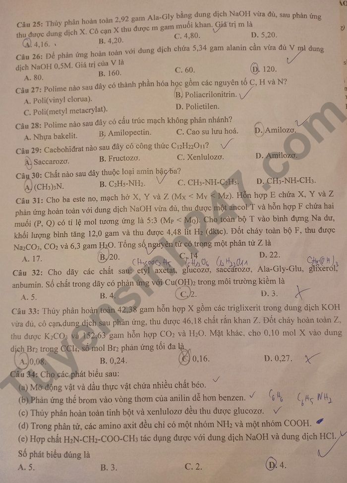 De thi ki 1 lop 12 2021 mon Hoa So GD Ha Nam