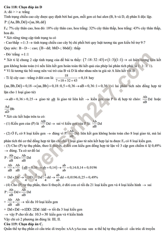 De thi thu mon Sinh tot nghiep THPT 2022 - THPT Quan Hoa