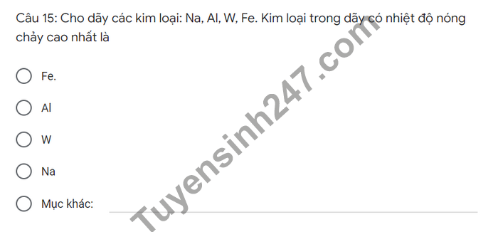 De thi giua ki 2 THPT Tran Phu - Ha Tinh 2022 mon Hoa lop 12