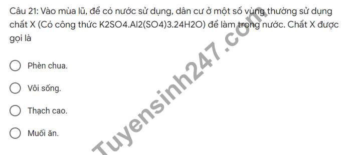 De thi giua ki 2 THPT Tran Phu - Ha Tinh 2022 mon Hoa lop 12