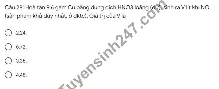 De thi giua ki 2 THPT Tran Phu - Ha Tinh 2022 mon Hoa lop 12