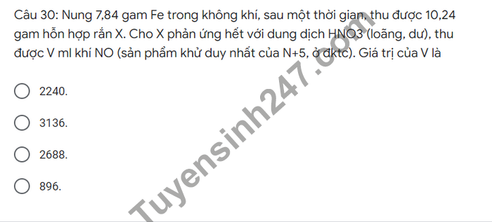 De thi giua ki 2 THPT Tran Phu - Ha Tinh 2022 mon Hoa lop 12