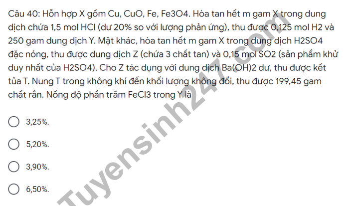 De thi giua ki 2 THPT Tran Phu - Ha Tinh 2022 mon Hoa lop 12