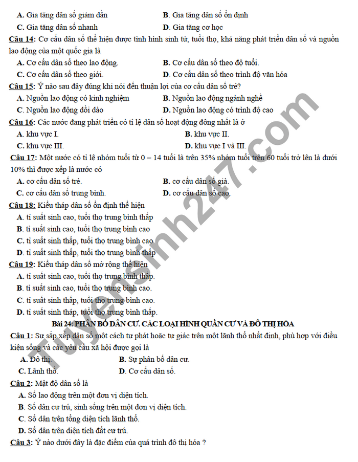De cuong on tap giua ki 2 mon Dia lop 10 THPT Le Loi 2022