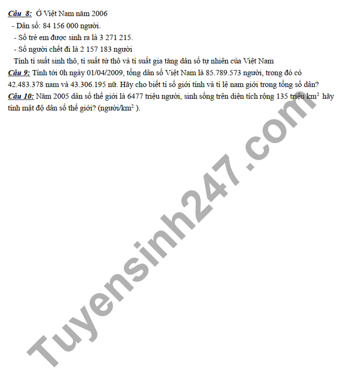 De cuong on tap giua ki 2 mon Dia lop 10 THPT Le Loi 2022