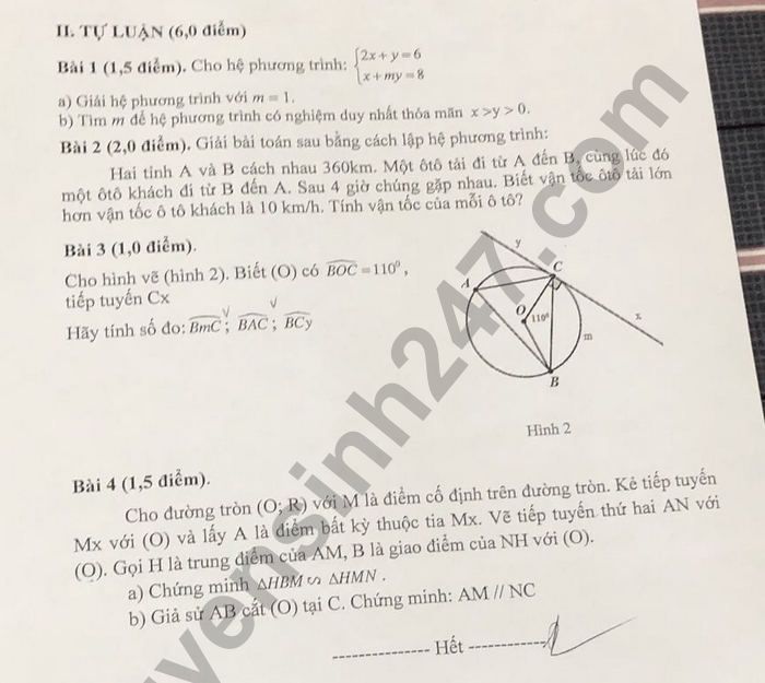De giua ki 2 lop 9 nam 2022 mon Toan - Ha Long