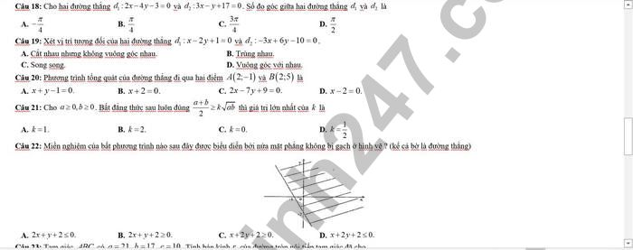 De thi giua ki 2 lop 10  - THPT Tan Lam 2022 mon Toan