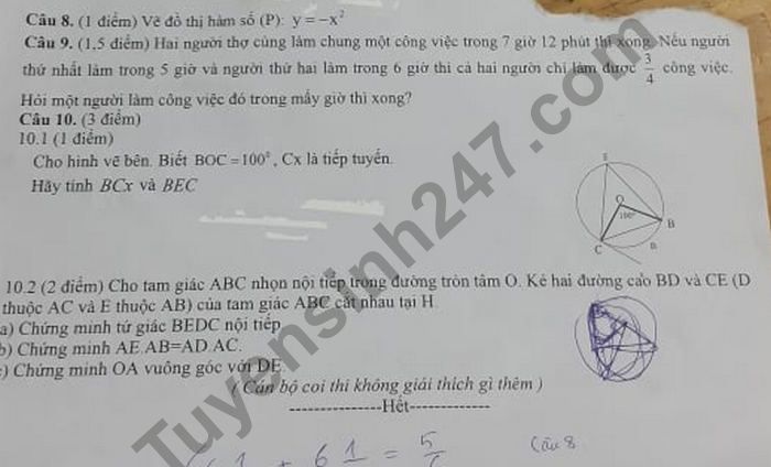 De thi giua ki 2 mon Toan lop 9 THCS Hoang Van Thu 2022
