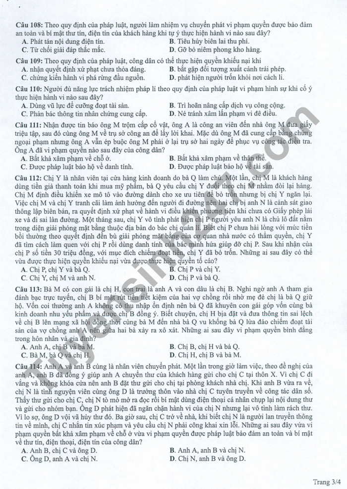 Huong dan giai de thi minh hoa mon GDCD tot nghiep THPT 2022
