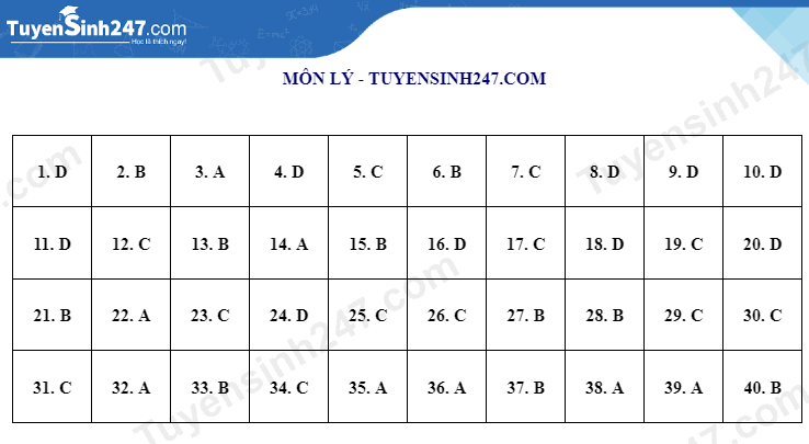 Huong dan giai de minh hoa mon Ly tot nghiep THPT 2022