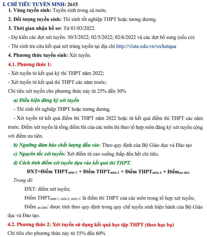 DH Su pham Ky thuat Vinh Long tuyen sinh nam 2022