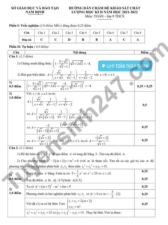 De thi ki 2 mon Toan lop 9 So GD Nam Dinh 2022