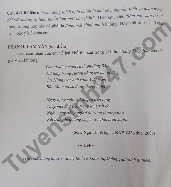 De thi ki 2 Phong GD Quan 7 mon Van lop 9 2022