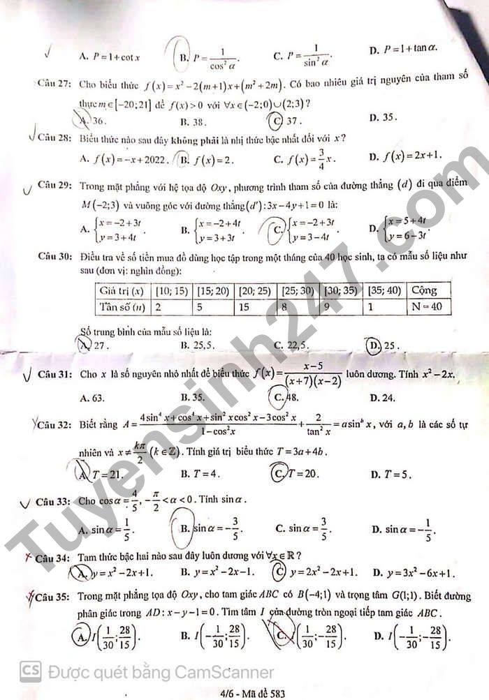 De thi ki 2 mon Toan THPT Phuc Tho lop 10 2022
