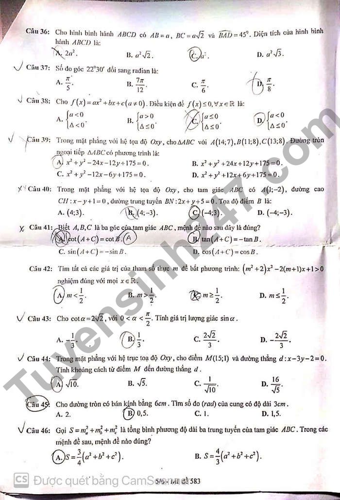 De thi ki 2 mon Toan THPT Phuc Tho lop 10 2022