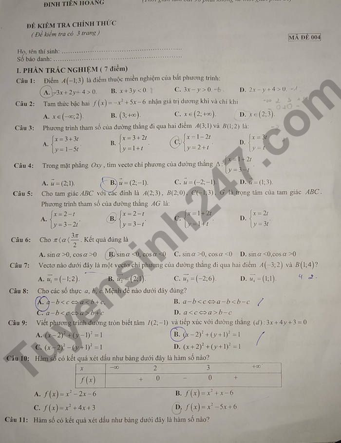 De thi ki 2 mon Toan tinh Dong Nai lop 10 2022