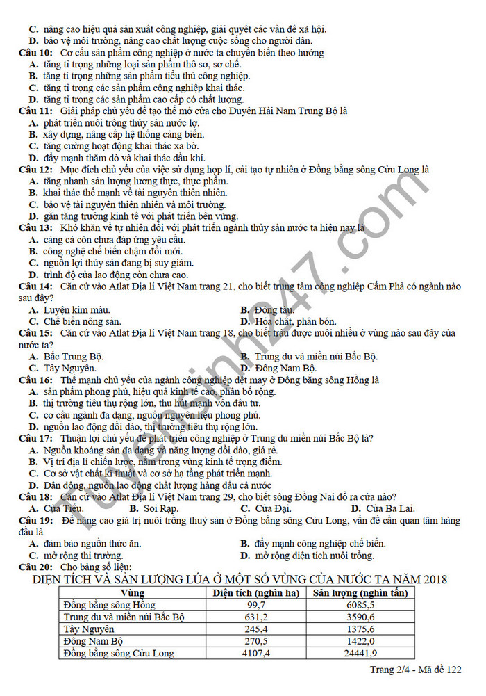 De thi ki 2 THPT Huong Hoa 2022 mon Li lop 12