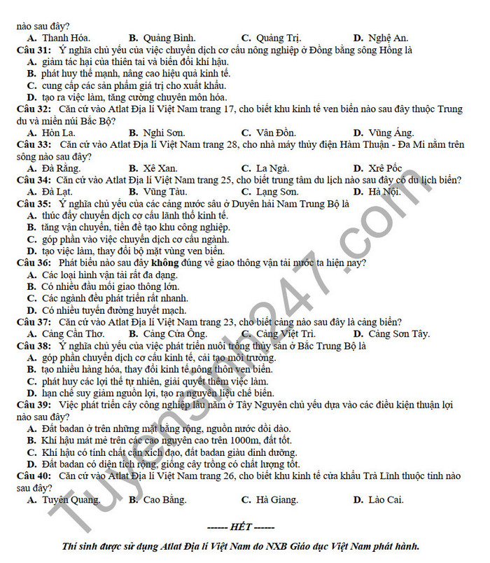 De thi ki 2 THPT Huong Hoa 2022 mon Li lop 12