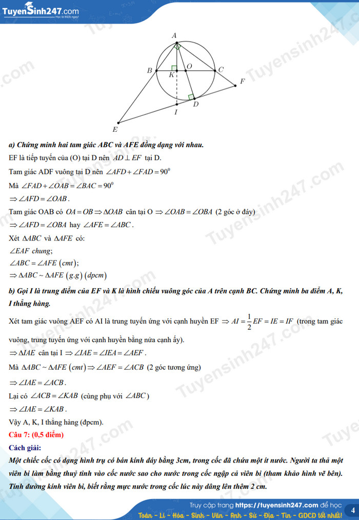 Dap an de thi vao lop 10 mon Toan - THPT Chuyen Nguyen Tat Thanh 2022